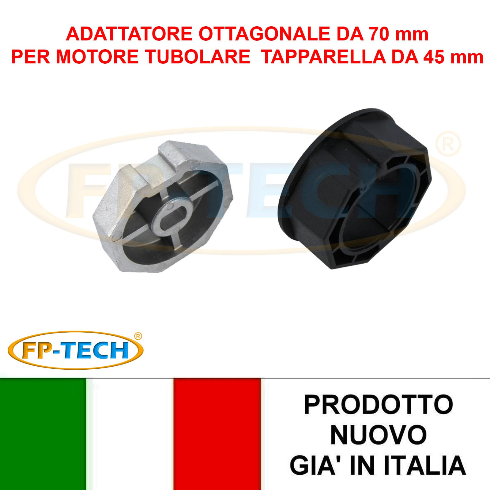 ADATTATORE OTTAGONALE 70 MM PER MOTORE TAPPARELLA MOTORI TAPPARELLE DA 45 MM