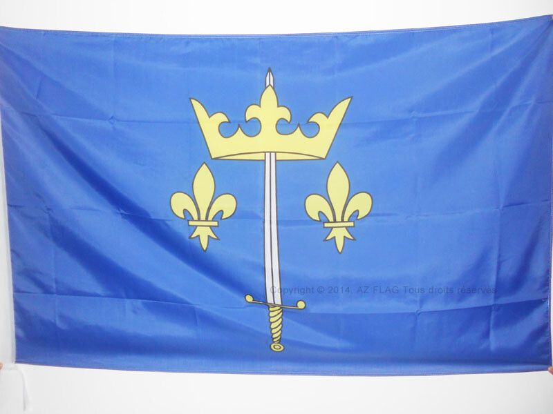 BANDIERA GIOVANNA D'ARCO 150x90cm - BANDIERA DI JEANNE D'ARC 90 x 150 cm foro pe