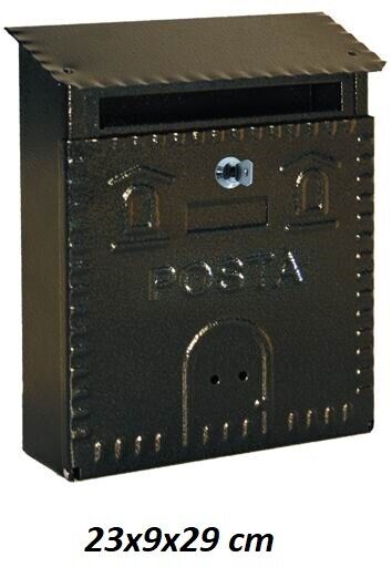 Cassetta Postale Buca Lettere Posta per Esterno in Ferro Battuto L23xP9xH29cm