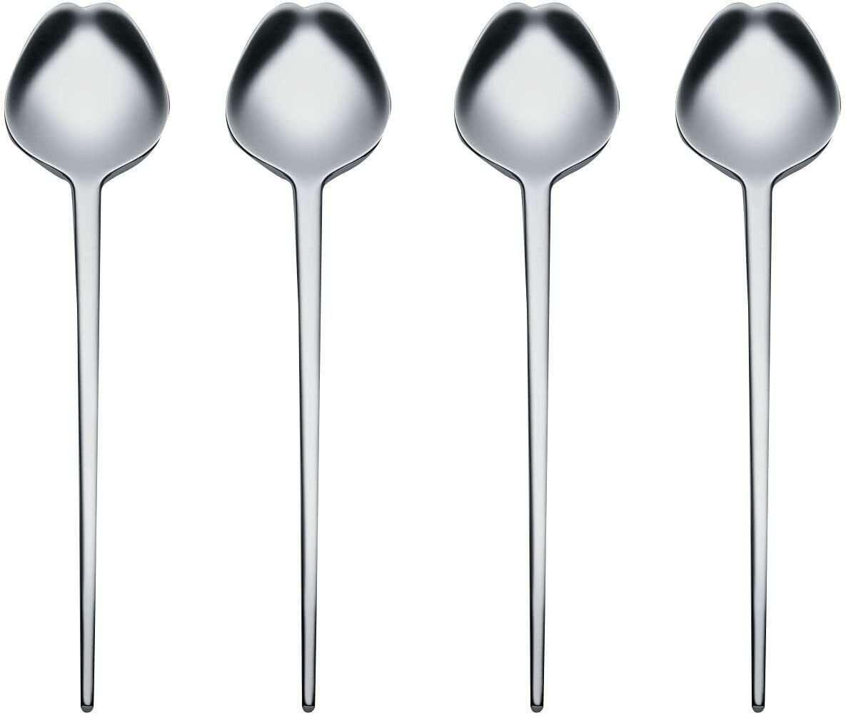 Set 4 Posate Dessert ALESSI BMGS03S4 Human Collection in Acciaio Inox 18/10
