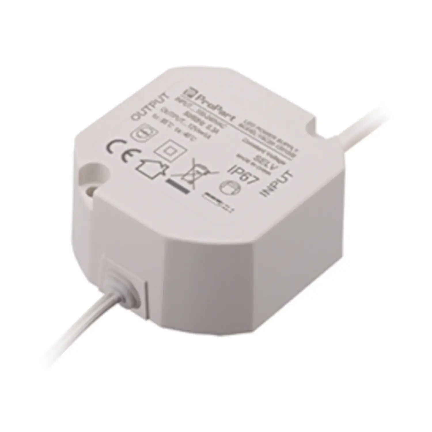 alimentatore trasformatore striscia luci led mini stagno 20 watt 0,8A 24 volt I