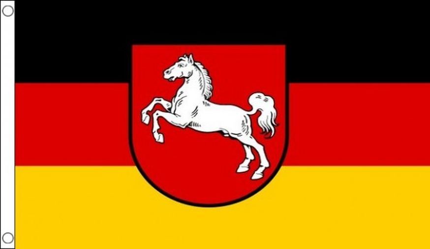 BANDIERA BASSA SASSONIA 150x90cm - BANDIERA LAND DI NIEDERSACHSEN - GERMANIA 90