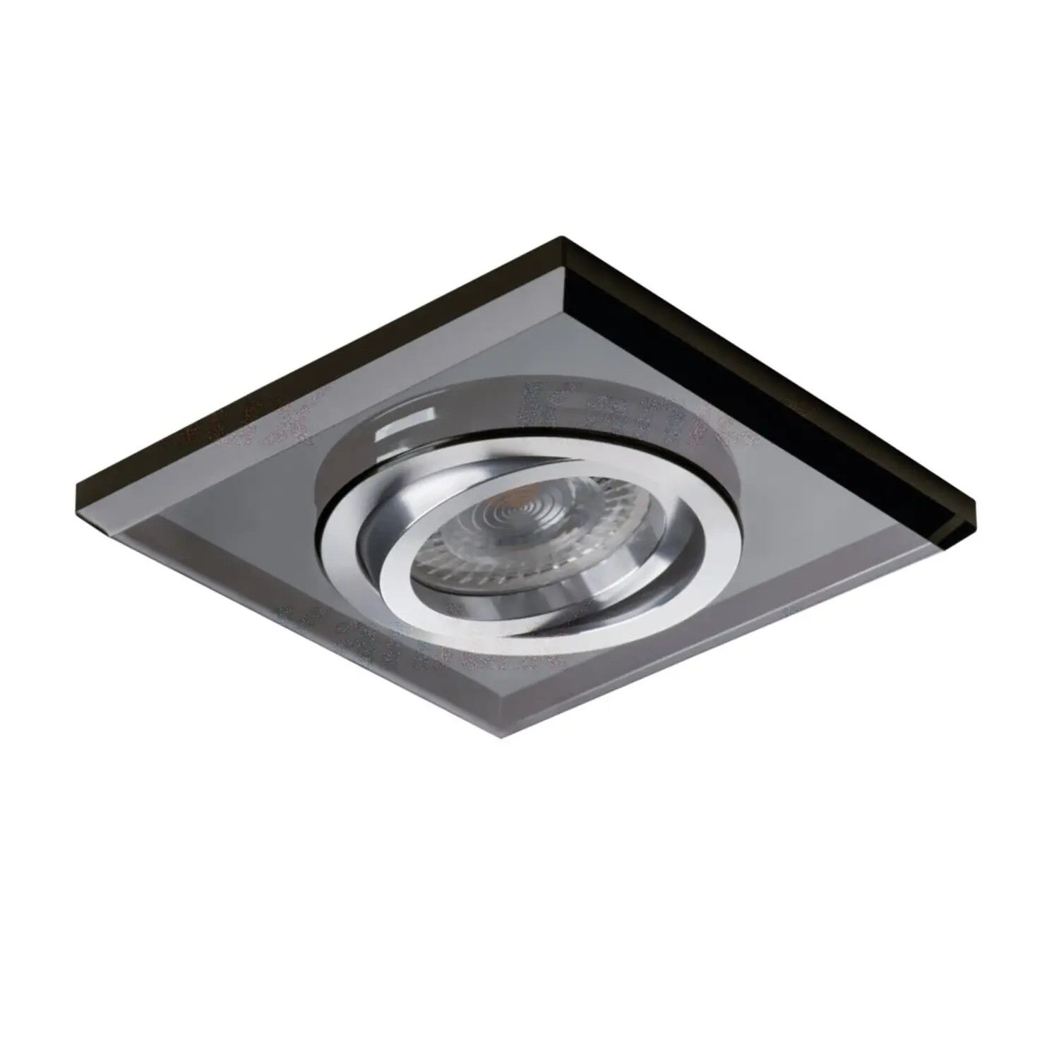 porta faretto incasso decorativo vetro blu scuro 1 luce quadrato orientabile