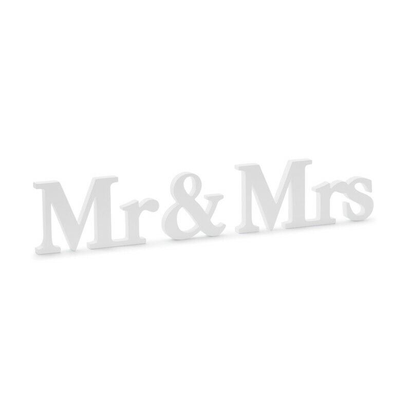Scritta in legno Mr. & Mrs Cm. 50x9,5
