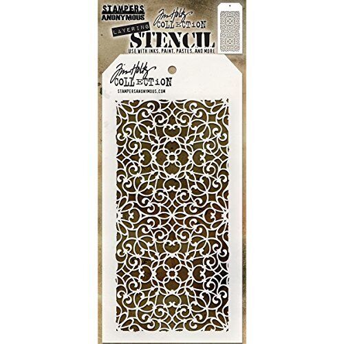 Stampers Anonymous Tim Holtz Doodle Stencil, Trasparente, Materiale (J9z)