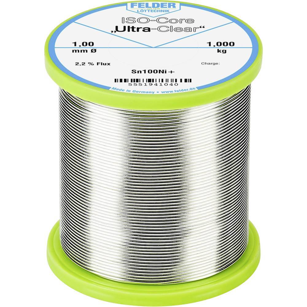 Felder Löttechnik ISO-Core Ultra-Clear Sn100Ni+ Stagno senza piombo Bobina