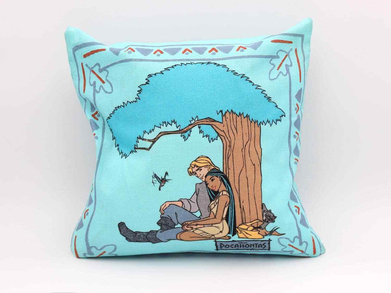 BRaya Federa cuscino Cotone Disney Meeko/John Smith Azzurro Pocahontas