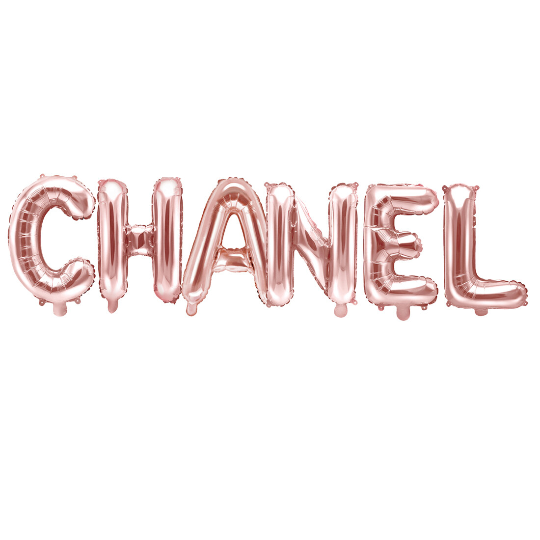 Palloncino FOIL MYLAR ROSA GOLD scritta nome CHANEL 35 cm 0ZIL