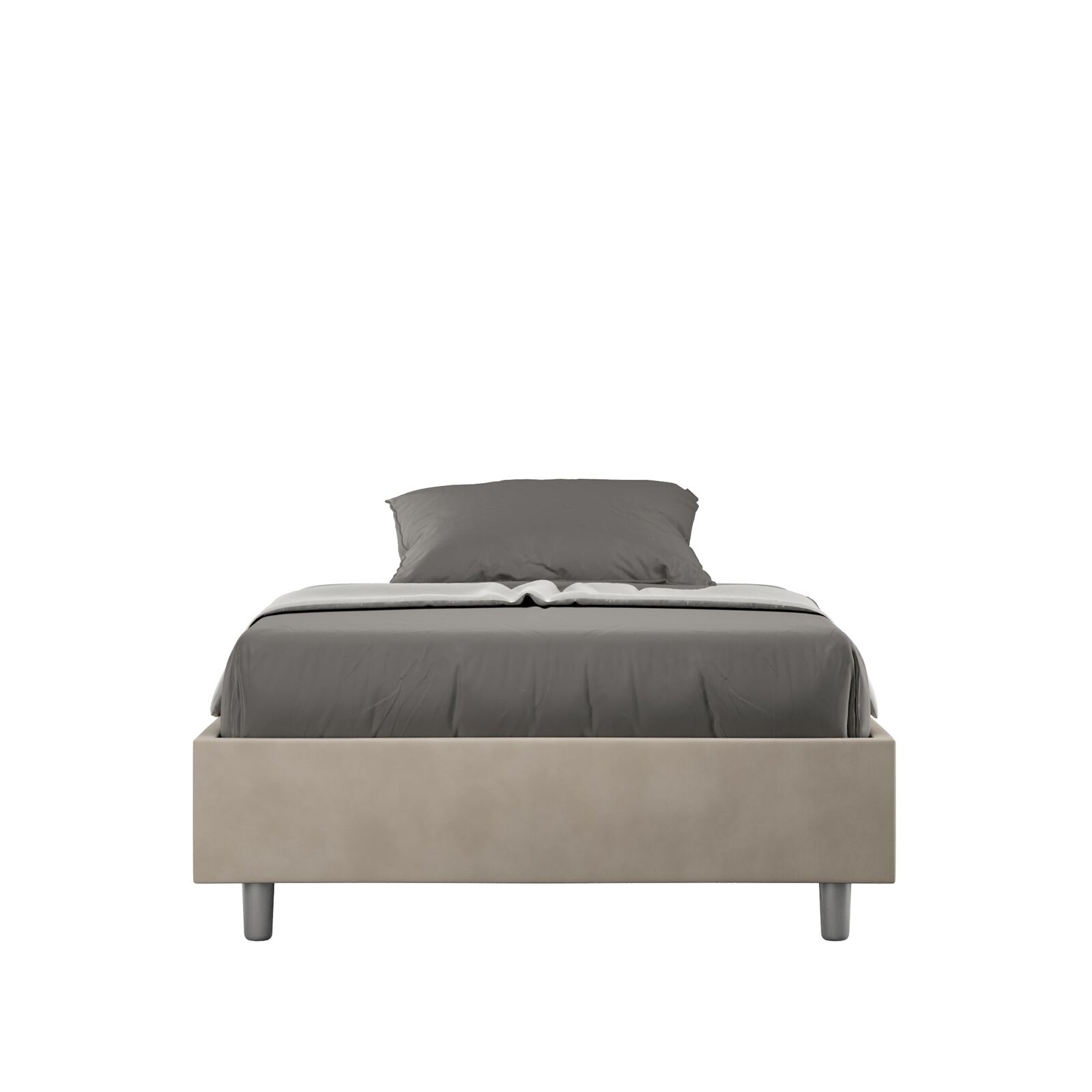 Letto Matrimoniale Francese Sommier 140x190 cm con Rete Azelia Sabbia