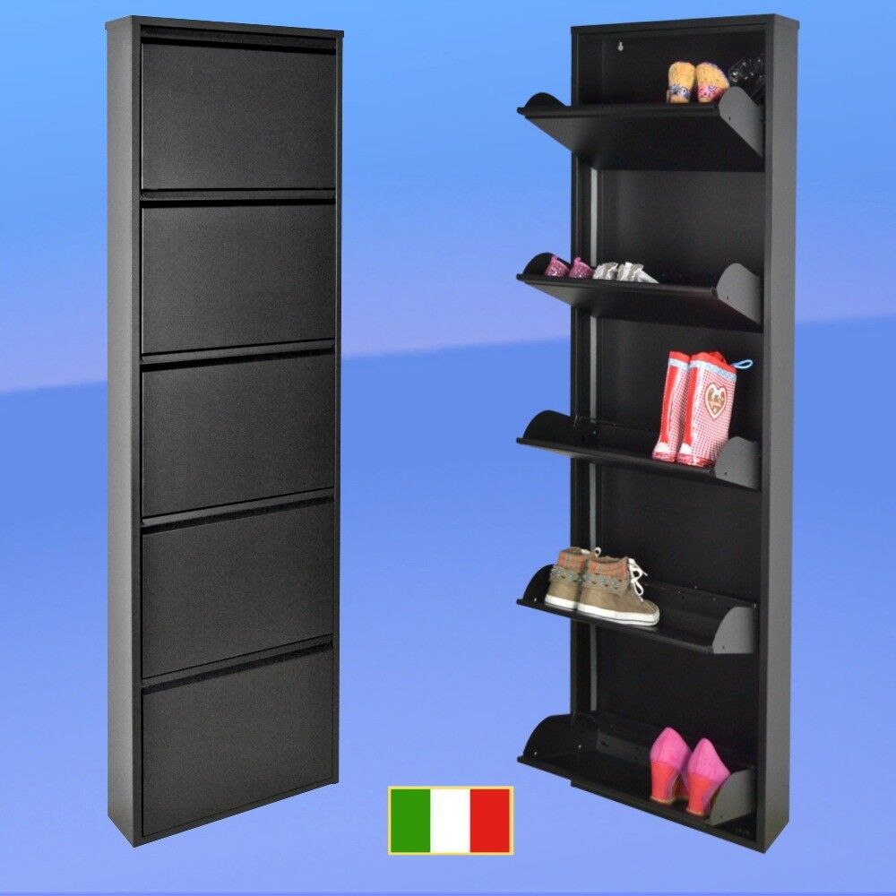 Scarpiere SLIM Originali - Scarpiera Nera da 20/30 Scarpe in 15 cm!