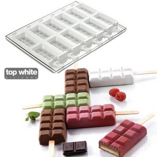 SILIKOMART 2 STAMPI SILICONE CIOCOSTICK FORME GELATI SU STECCO FORMA GELATO