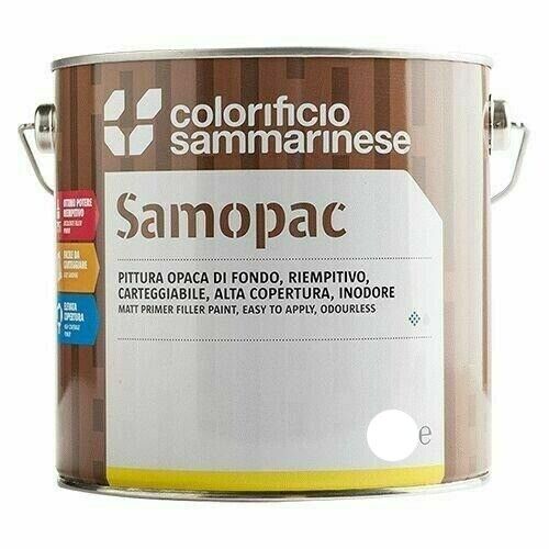 SAMOPAC PITTURA DI FONDO BIANCA PER LEGNO MURATURA AGGRAPPANTE LT 0,5