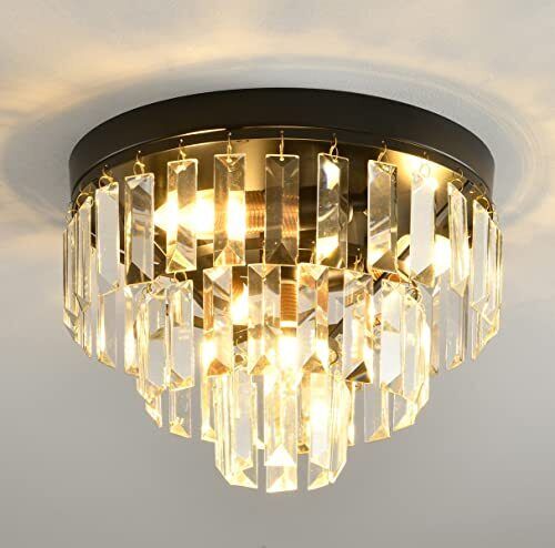 Moderno Crystal Plafoniera Lampadario Crystal Rotondo Clear Crystal (K6q)