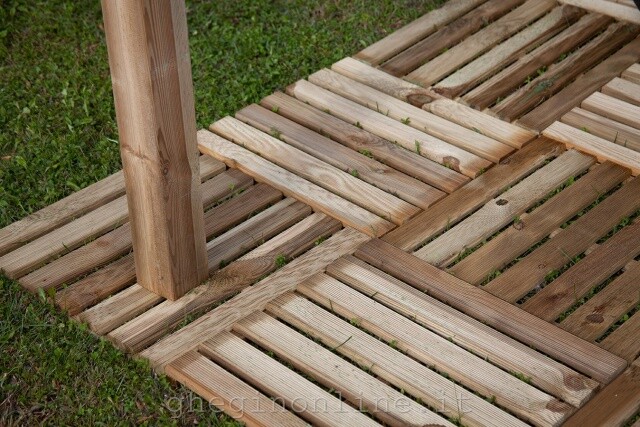Esterni da Vivere Quadrotte Green, 2.8 x 50 x 50 cm, pavimento in legno