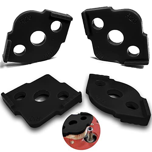 4 Pezzi Modelli Radius Jig Router Templates, R5 / R40 Angolo Angoli (d8I)