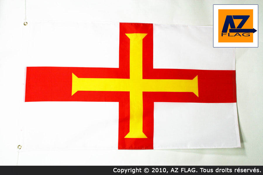 BANDIERA GUERNSEY 150x90cm - BANDIERA INGLESE 90 x 150 cm - Nuova