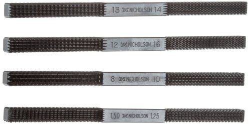 Nicholson 4 Piece file set di riparazione per filettatura, Single Cut, (Q9d)