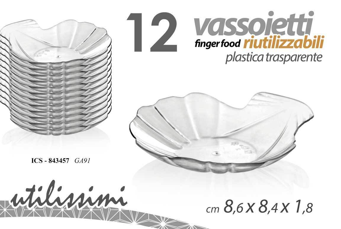 12 VASSOIETTI CIOTOLE CONCHIGLIA Finger Food DOLCI APERITIVO PESCE Gold 8,4*1,8