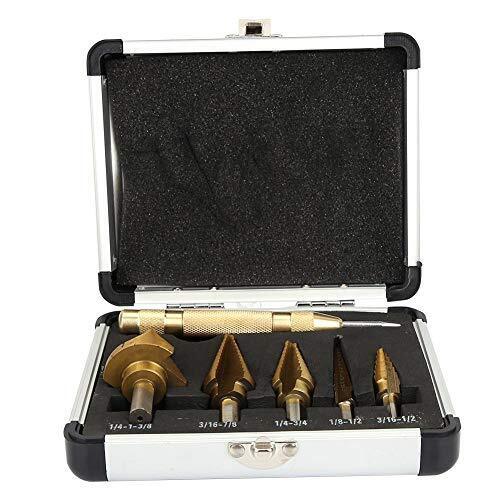 Step Drill Bit 6pcs 1 scatola HSS titanio placcatura Step Drill Bit Set (A4Q)