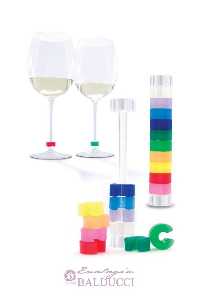 IDENTIFICATORE DI BICCHIERI SEGNA BICCHIERI PULLTEX VINO IDEA REGALO