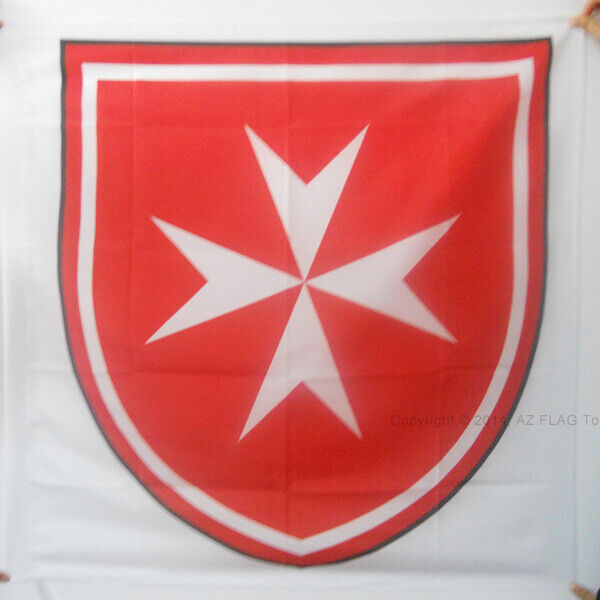 BANDIERA STEMMA SOVRANO MILITARE ORDINE DI MALTA 90x90cm - BANDIERA SAN GIOVANNI