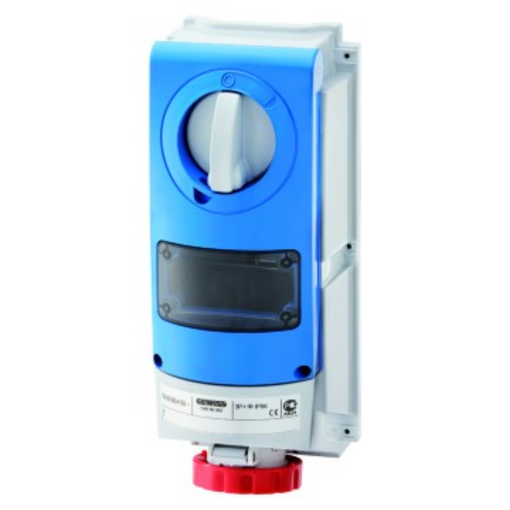 PRESA FISSA INTERBLOCCATA VERTICALE - SENZA FONDO - IP66 S.F.3P+N+T 32A 400V ...