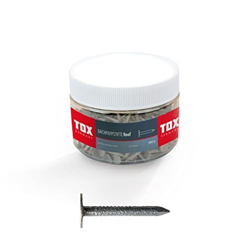 TOX Chiodi per feltro per tetti, chiodi per tetti, testa svasata, zincati (c2z)