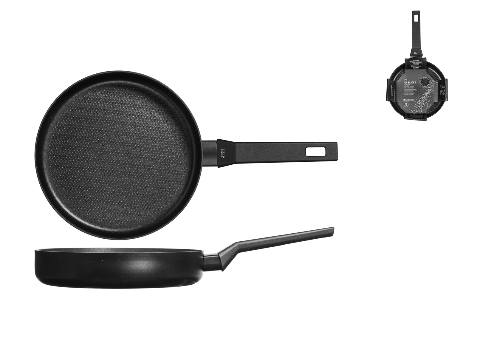 H&H Padella Antiaderente All Blacks Cm20