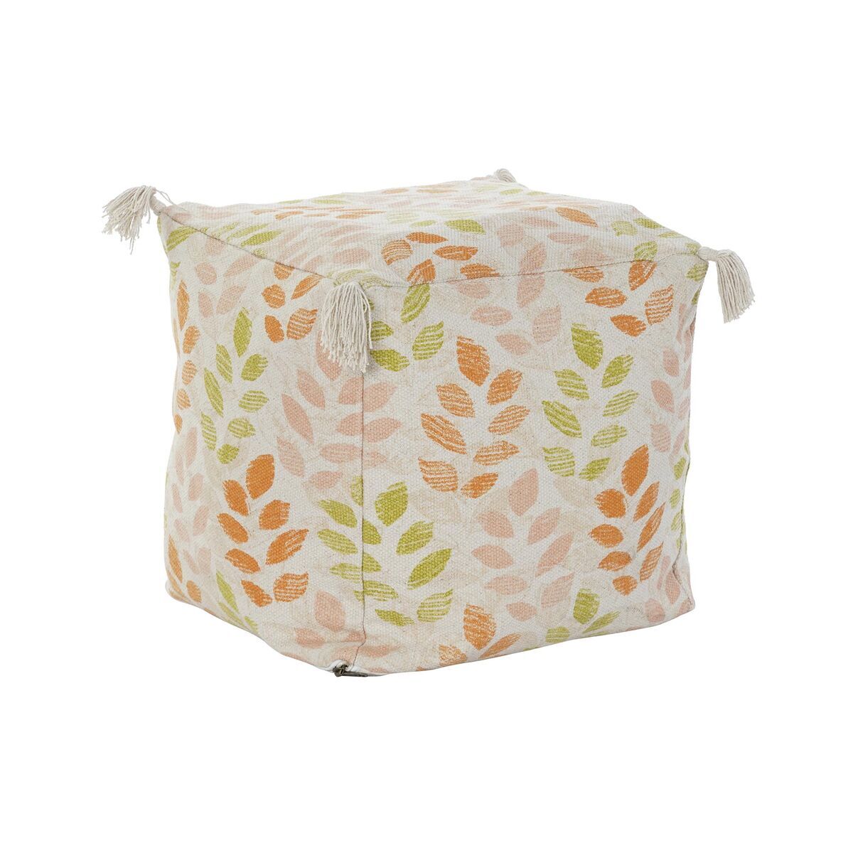 Cuscino da pavimento DKD Home Decor Beige Foglia della pianta Shabby Chic 40
