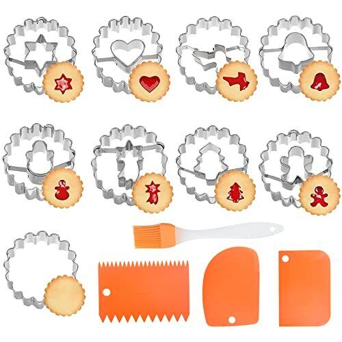 Set di Formine Biscotti 9 Pz Formine Biscotti Natalizie Stampi per (j3j)
