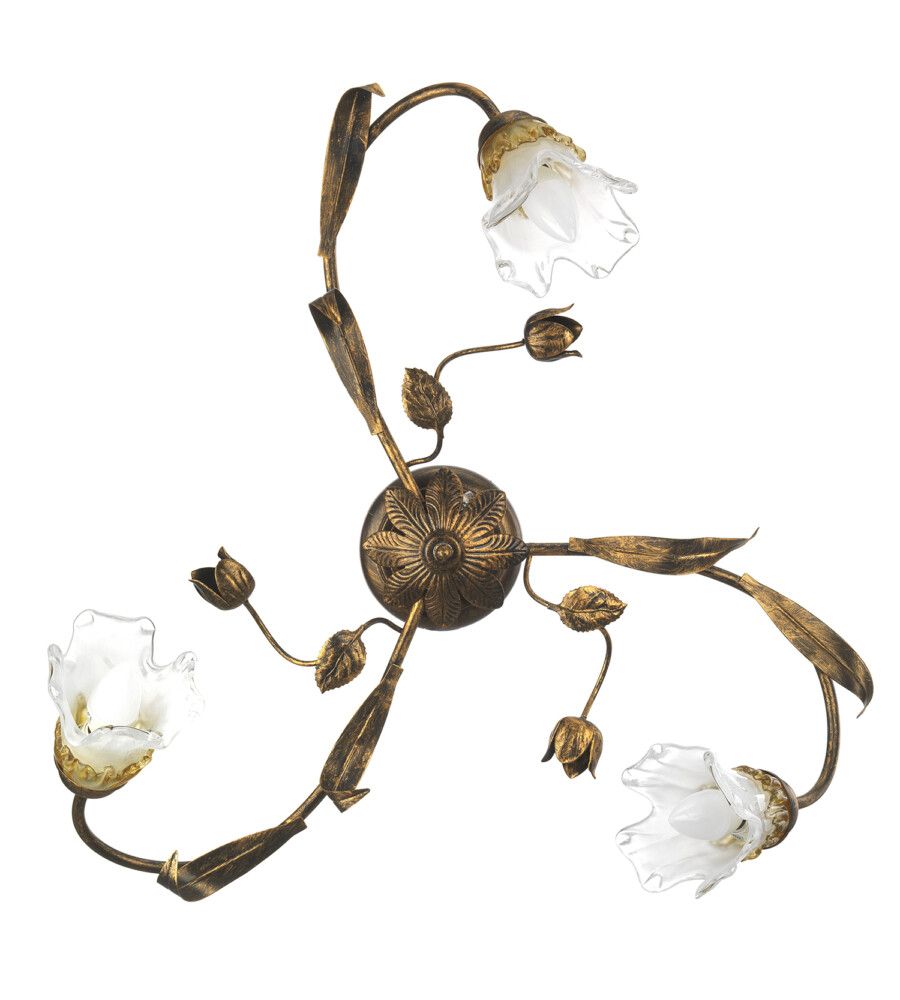 PLAFONIERA "ARIANNA" TRE LUCI COLOR BRONZO, E14