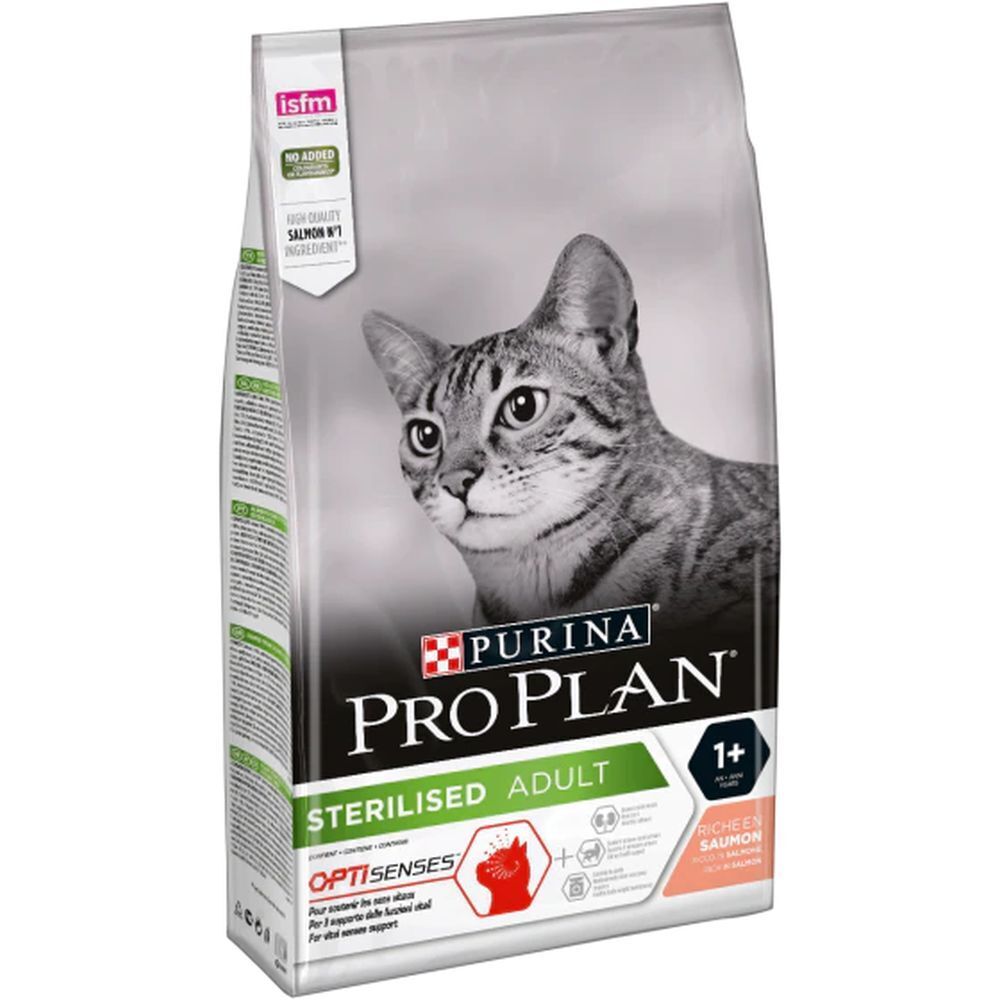 PURINA PRO PLAN STERILISED ADULT OPTISENSES Gatto Crocchette ricche in Salmone 1