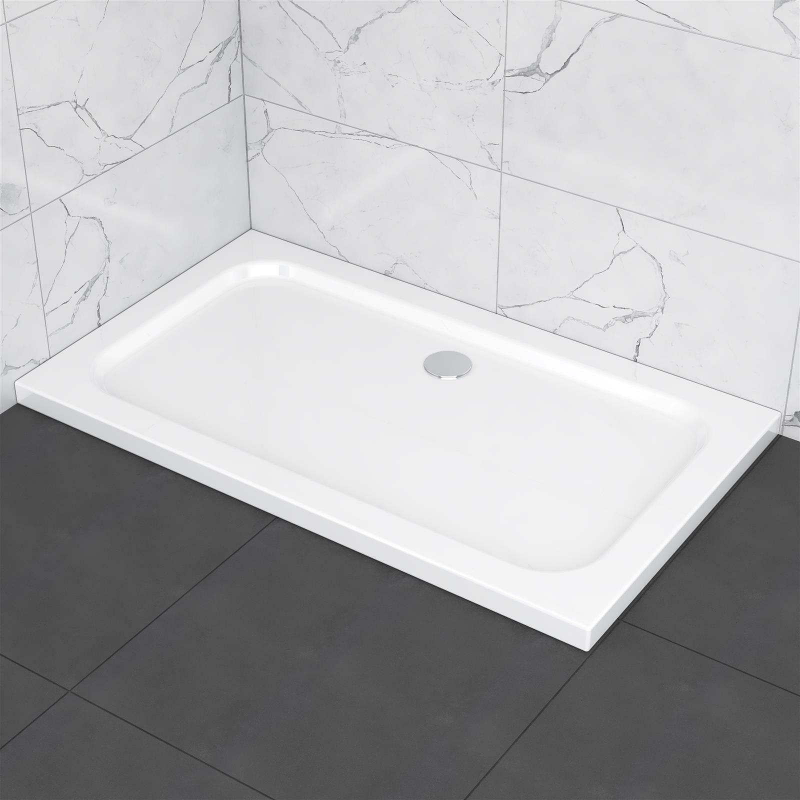 PIATTO DOCCIA ABS H 5CM SLIM FLAT BOX CABINA DOCCIA CURVO QUADRATO RETTANGOLARE