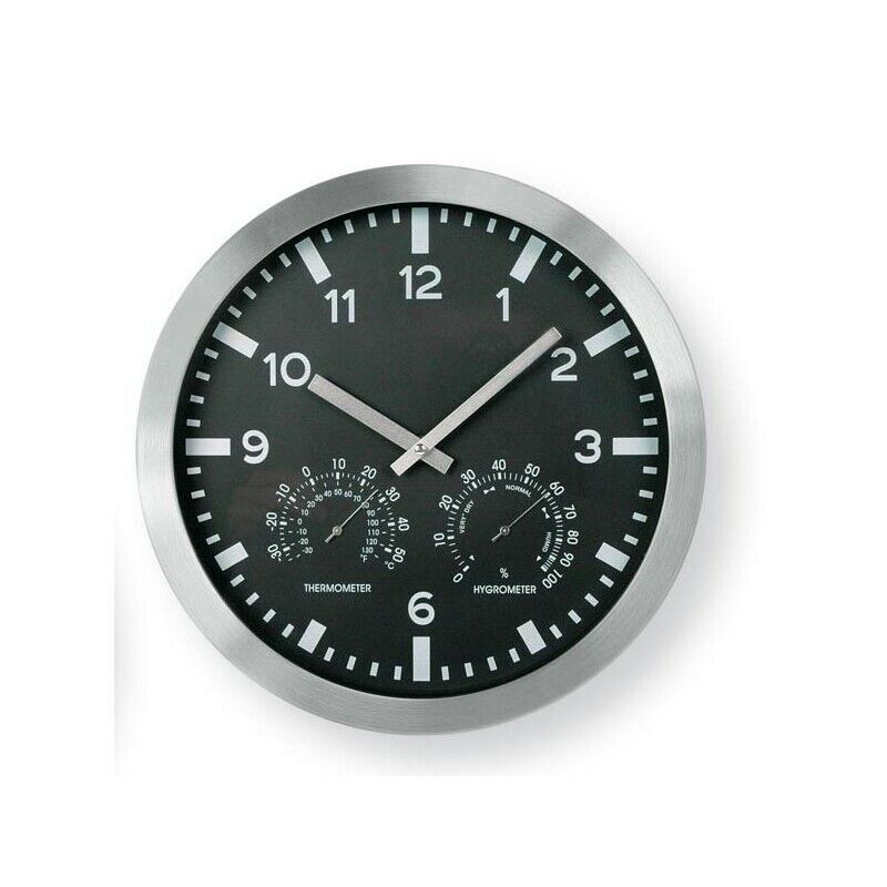 Orologio da parete Weather Station Color D 30 cm NERO 3218 NIJI