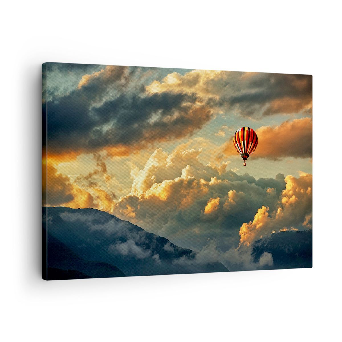 Quadro su Tela 70x50cm nuvole mongolfiera volo Stampe Immagini Quadri Murale