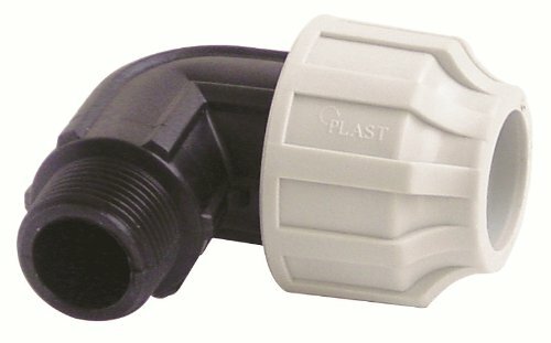STP fittings 08335510 - Giunto ad angolo di 90° in polipropilene, (z9J)