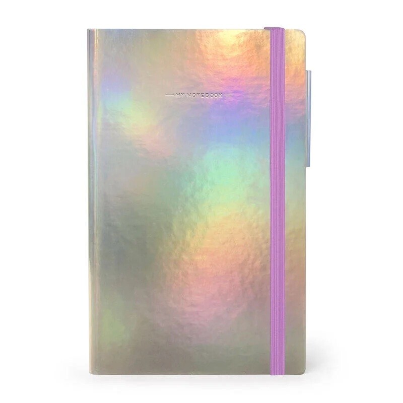 TACCUINO quaderno MY NOTEBOOK pagine a righe LUCENTE medium LEGAMI con elastico