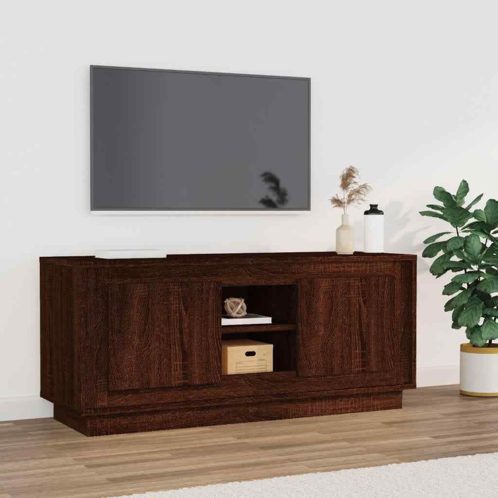 Vidaxl Mobile TV Rovere Marrone 102x35x45 cm in Legno Multistrato