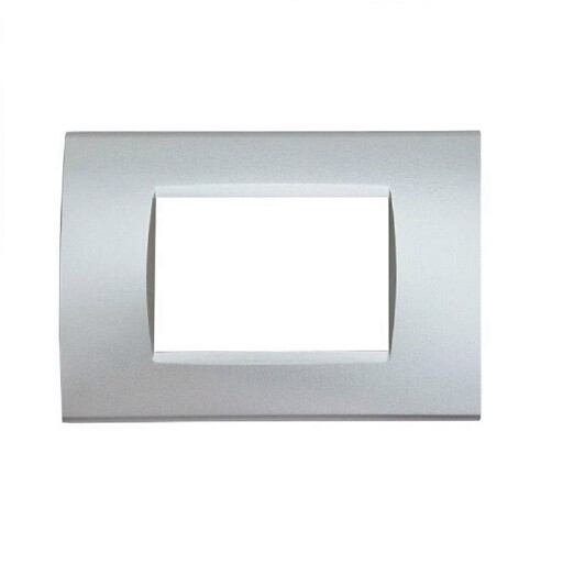 art PLACCA 4P SILVER PVC COMPATIBILE LIVING BTICINO