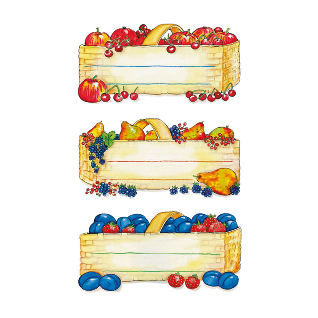 Etichette Adesive  76x35mm 12pz Cestino Frutta | Herma