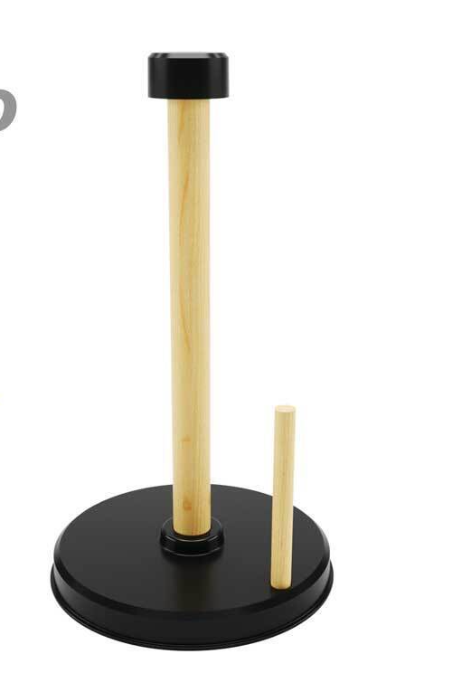 PORTA ROTOLO SCOTTEX CARTA CUCINA ROTOLONI DA TAVOLA TOVAGLIOLI LEGNO 27*16cm