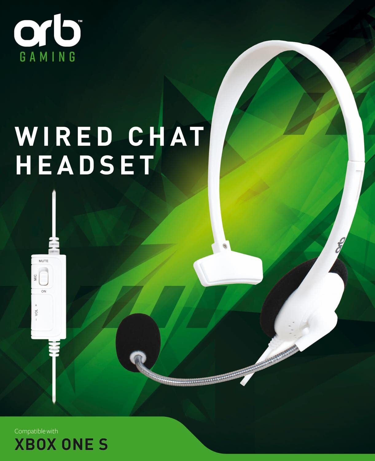 Wired Chat Headset White Compatibel met Xbox One S (Microsoft Xbox One)
