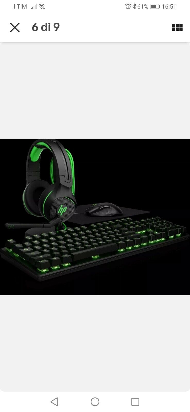 HP Pavilion Gaming 400 Headset Cuffie Gaming A Padiglione Stereofonico Nero Verd