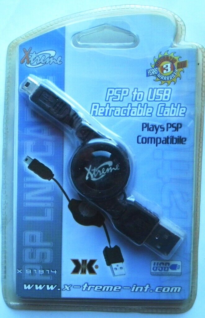 XTREME PSP TO USB COMPATIBLE RETRACTABLE CABLE