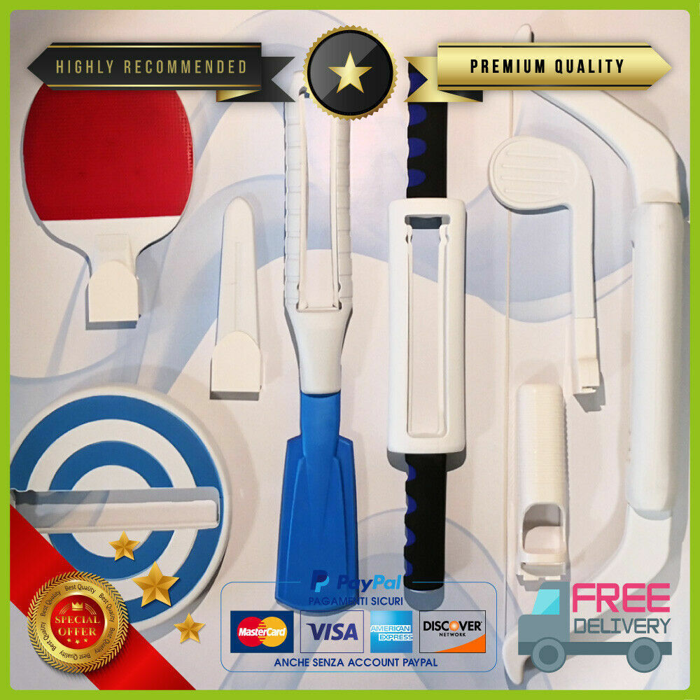 ACCESSORI PER giochi SPORT WII CONTROLLER REMOTE TELECOMANDO NUN​CHUCK nintendo