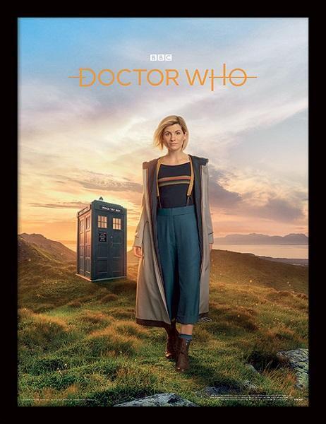 DOCTOR WHO - 13TH DOCTOR - QUADRO IMMAGINE 3D LENTICULAR 24x29cm CON CORNICE