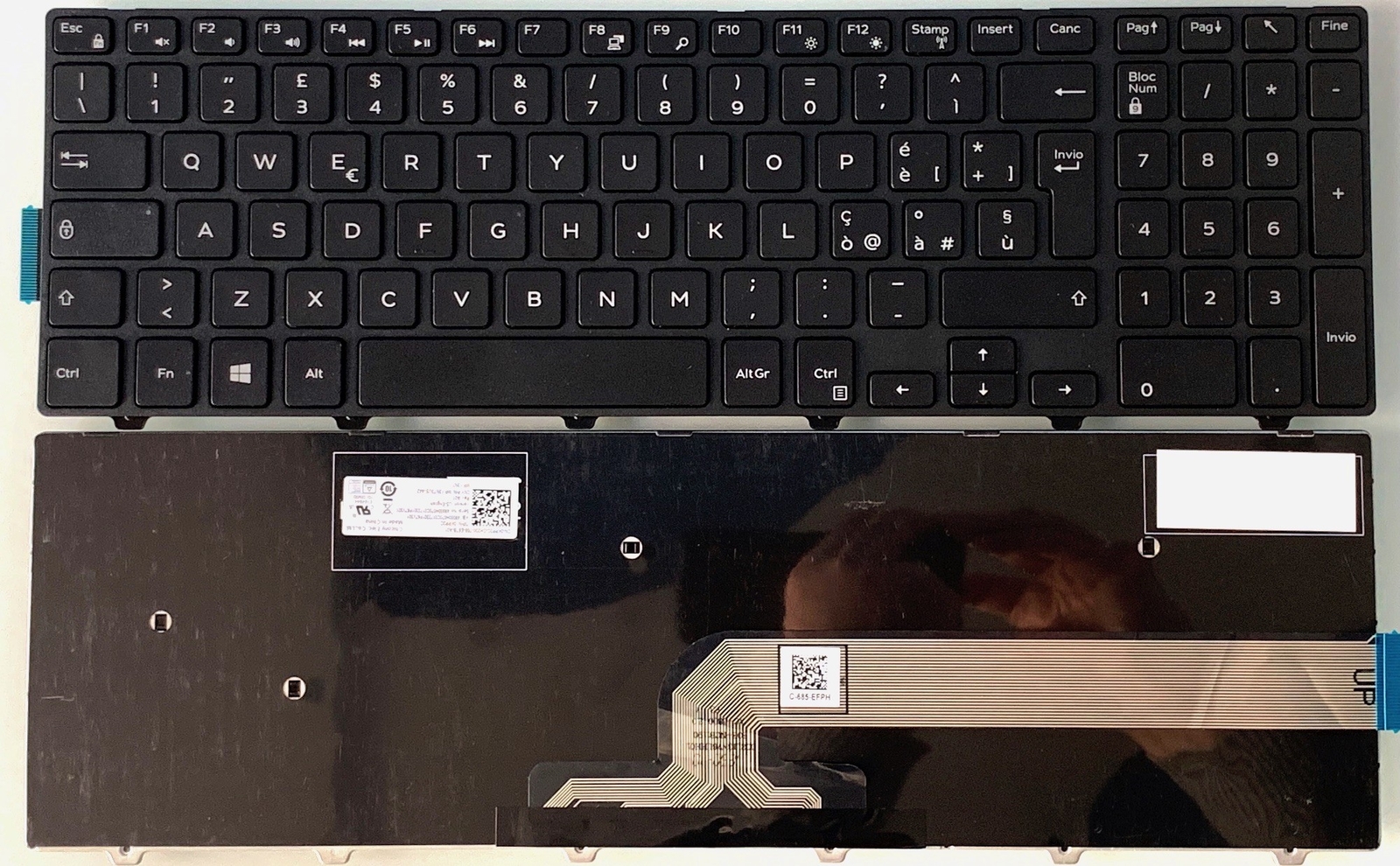 Tastiera italiana compatibile con Dell Inspiron 15 (3541) 17 (5748) 15 3000 17 3