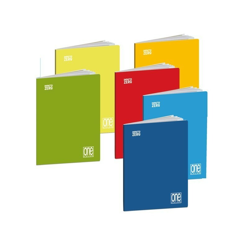 12 Maxiquaderno One Color Impatto Zero A4 - 5 mm + 6 scat. foglietti - Blasetti