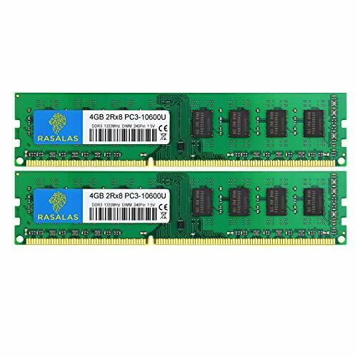 Rasalas 8GB Kit (2x4GB) PC3-10600 DDR3-1333 PC3 10600U RAM DDR3 2Rx8 (V0a)