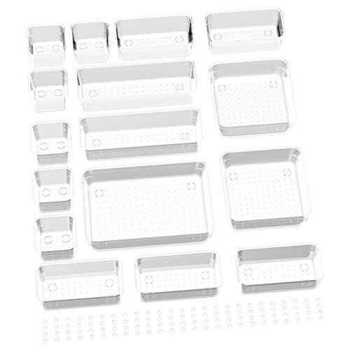 Newaner 16 pezzi Organizer cassetti, 5 misure Scatole Stoccaggio, (N1S)